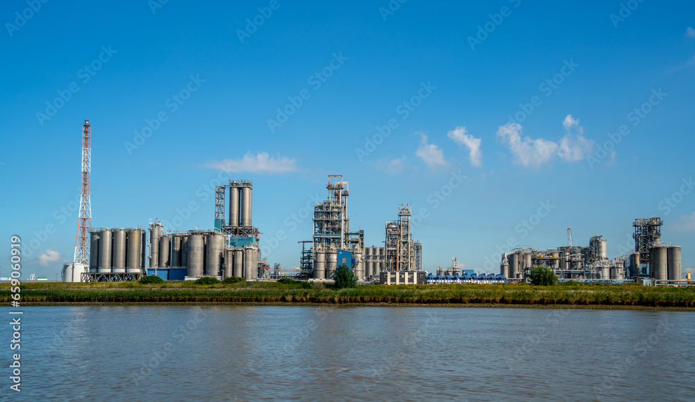 Petrochemical industry in the port of Antwerp, Belgium
