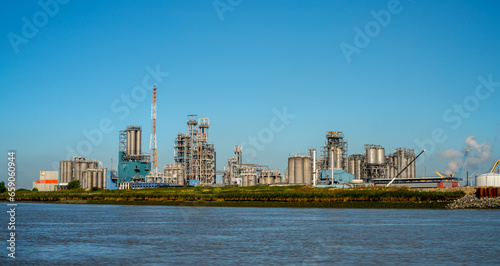 Petrochemical industry in the port of Antwerp, Belgium 