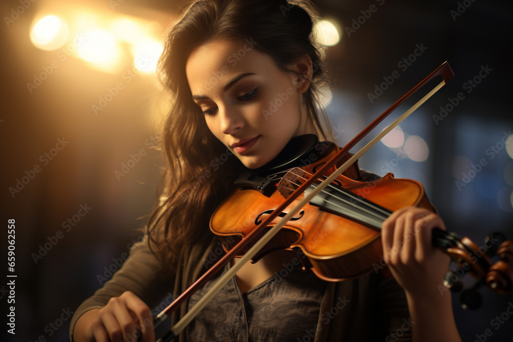 musician played a soulful melody on her violin