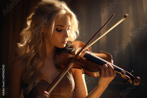 musician played a soulful melody on her violin