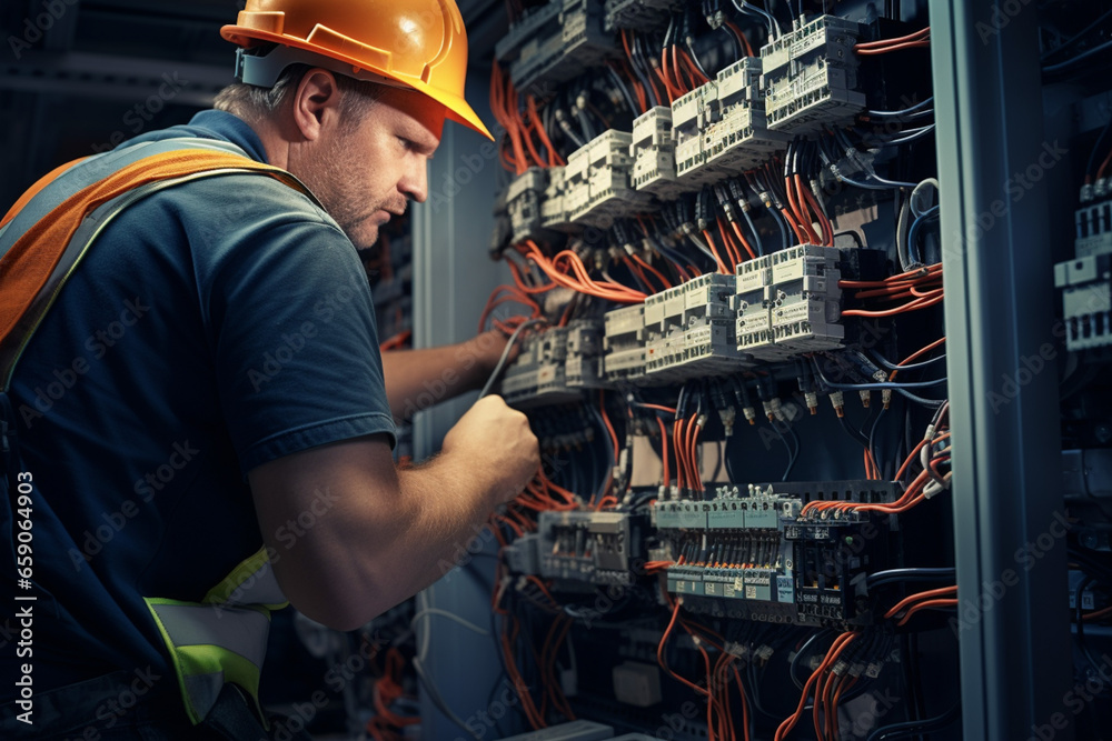 electrician repaired a faulty circuit in a busy office building electrician repaired a faulty circuit in a busy office building