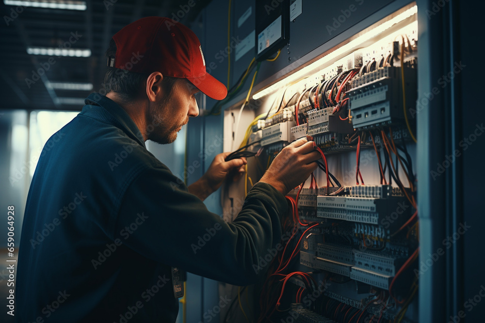 electrician repaired a faulty circuit in a busy office building electrician repaired a faulty circuit in a busy office building