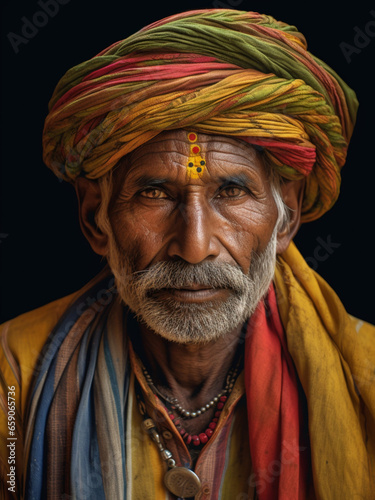 portrait of a an india man