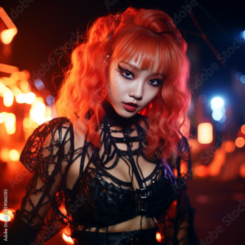 portrait of a woman with hair kpop