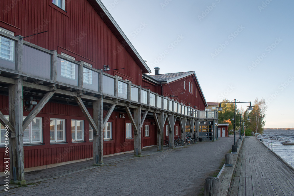 Oktober 6, 2023. Norra Hamn in Lulea, Sweden. Photographed in Norra hamn next to Norrbottens Teater.