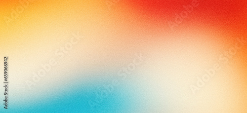 Vibrant summer color gradient background grainy orange blue yellow white noise texture banner retro poster header cover design
