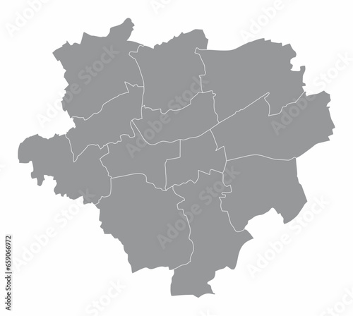 Dortmund city administrative map