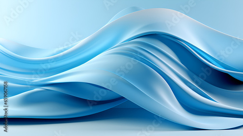 An abstract image of a blue and white wave against a blue background, in the style of futuristic chromatic waves