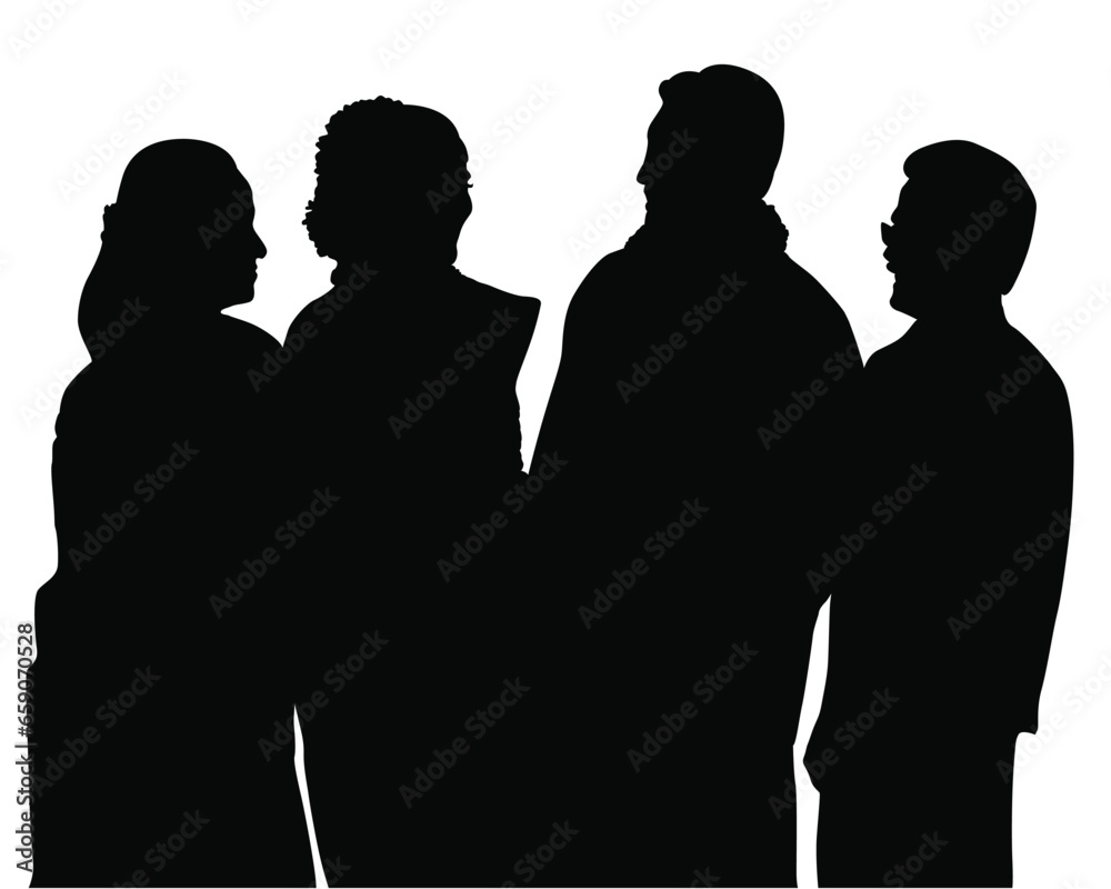 south Indian marriage function groom and pride with family members silhouette design. vector-eps10.