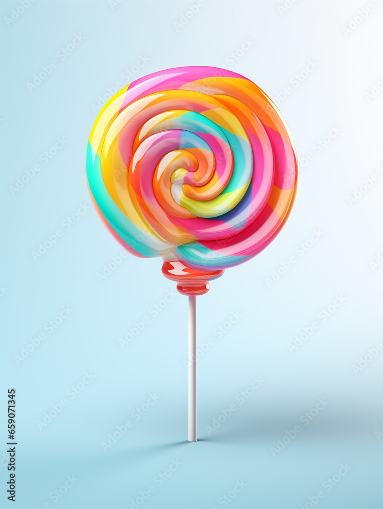 Tasty lollipop isolated on solid color background. Lollipop in the form of a spiral. Tasty lollipop isolated on solid color background. Lollipop in the form of a spiral.