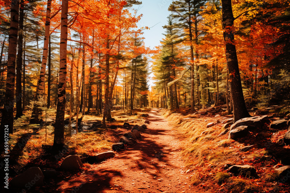 Obraz premium colourful autumn landscapes. AI generativ.