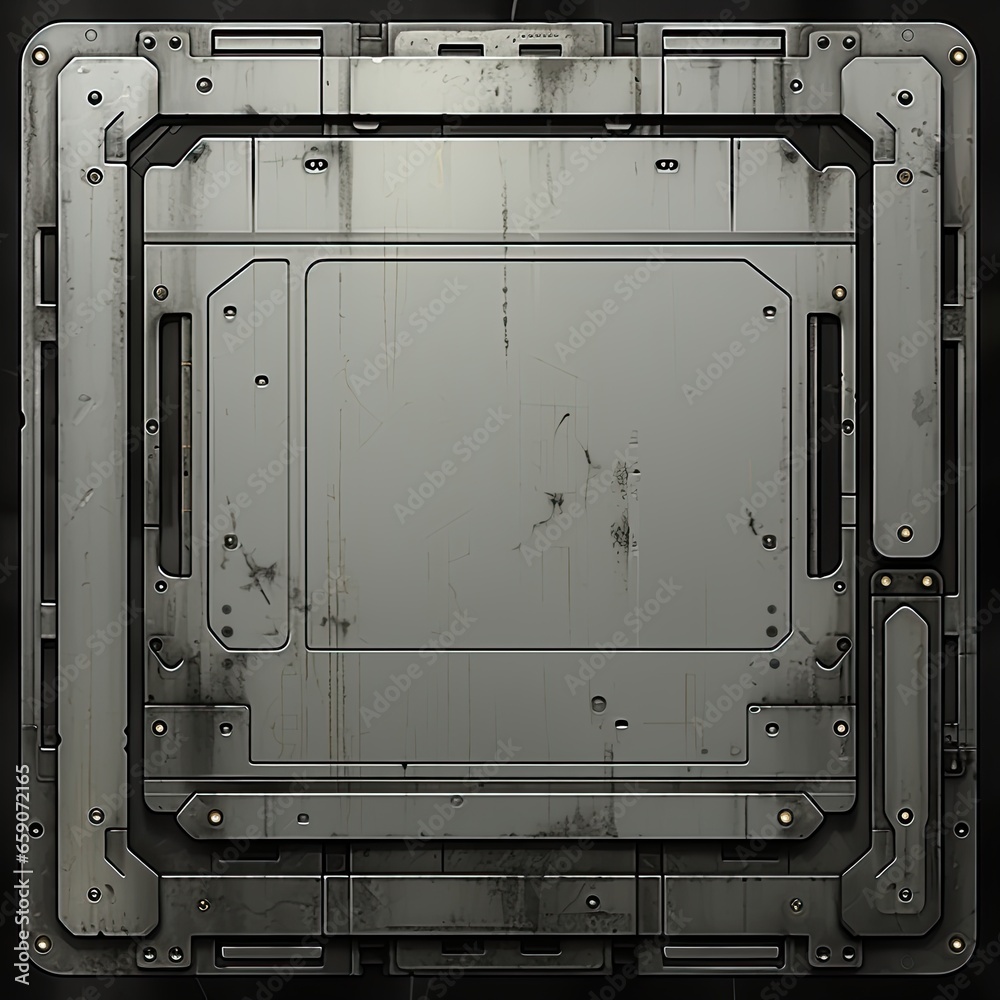 Scifi wall texture panel. Generative AI Scifi wall texture panel. Generative AI
