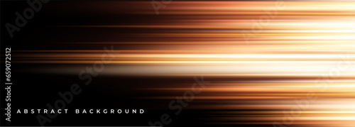 Black and orange modern abstract background with yellow glowing movement and high-speed light effect. Vector illustration