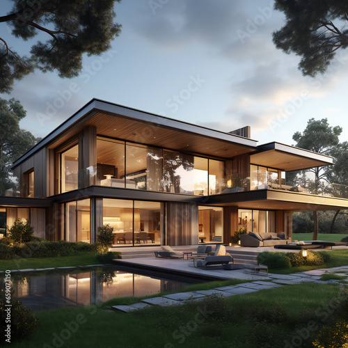 3d rendering of a modern house © Amena