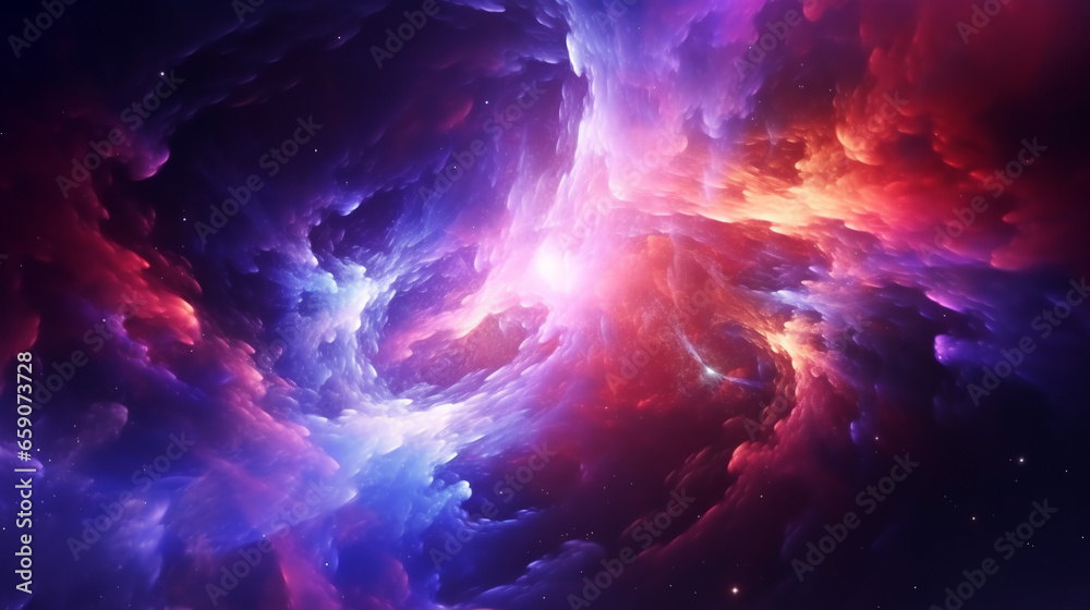 Enchanting Fractal Galaxies: Vibrant Space Exploration with Abstract Light Motion, Seamless Loop Background & Cosmic Animation Design