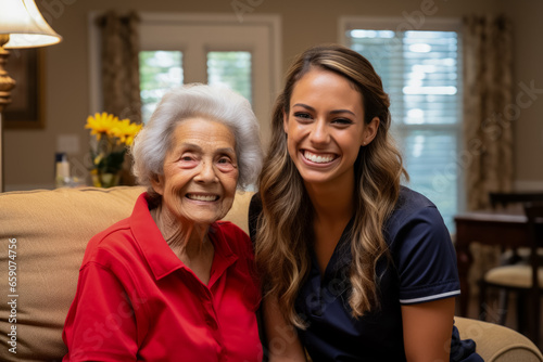 Nurse provides meaningful companionship to elderly woman in her home 