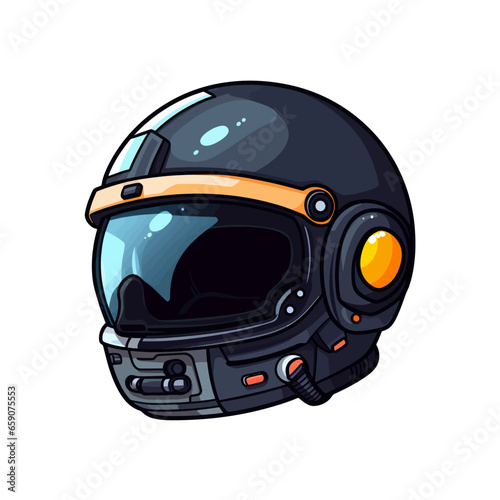 Cartoon astronaut helmet. Vector illustration