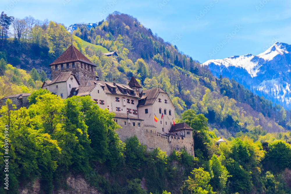 Medieval castle in Vaduz, Liechtenstein, Europe