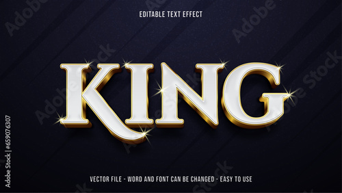 Luxury gold and white editable text effect, expensive text style