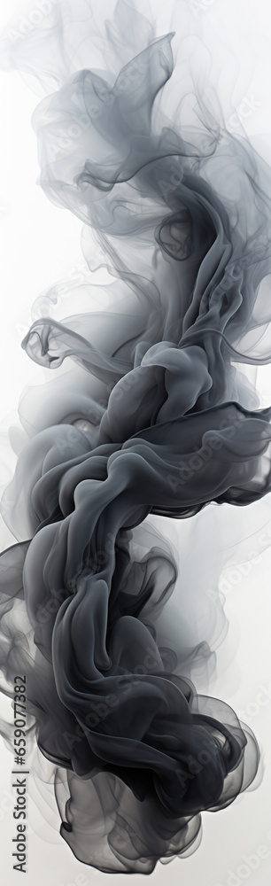 Obraz premium Ethereal Elegance: The Dance of Smoke,black and white smoke,black and white background