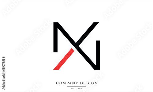 NX, XN, Abstract Letters Logo Monogram