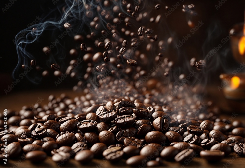 close-up roasted coffee beans background, AI Generative close-up roasted coffee beans background, AI Generative