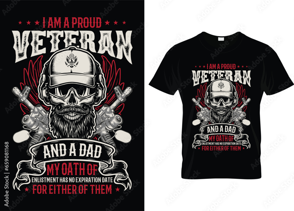 Veteran Day vector typography t-shirt design for man. 