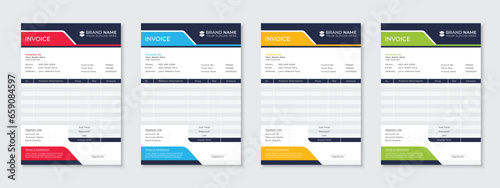 Foto Creative and modern invoice design template, minimal corporate business cash mem