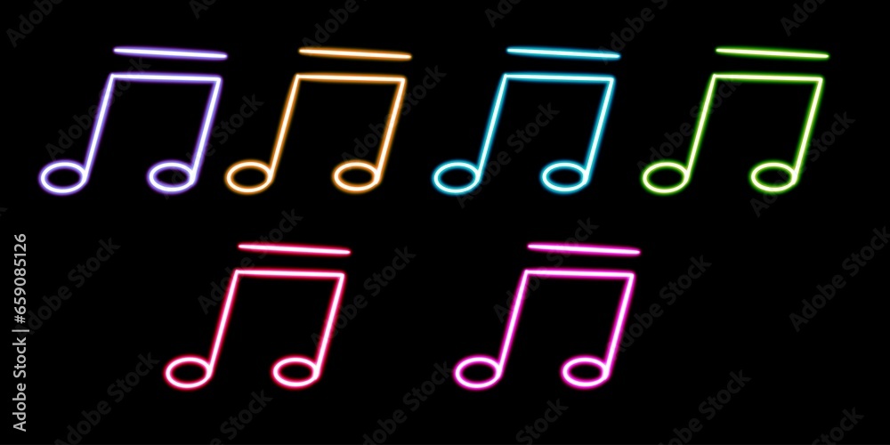 set notes, sounds music glowing desktop icon, neon sticker, neon notes, sounds music figure, glowing figure, neon geometrical figures set notes, sounds music glowing desktop icon, neon sticker, neon notes, sounds music figure, glowing figure, neon geometrical figures