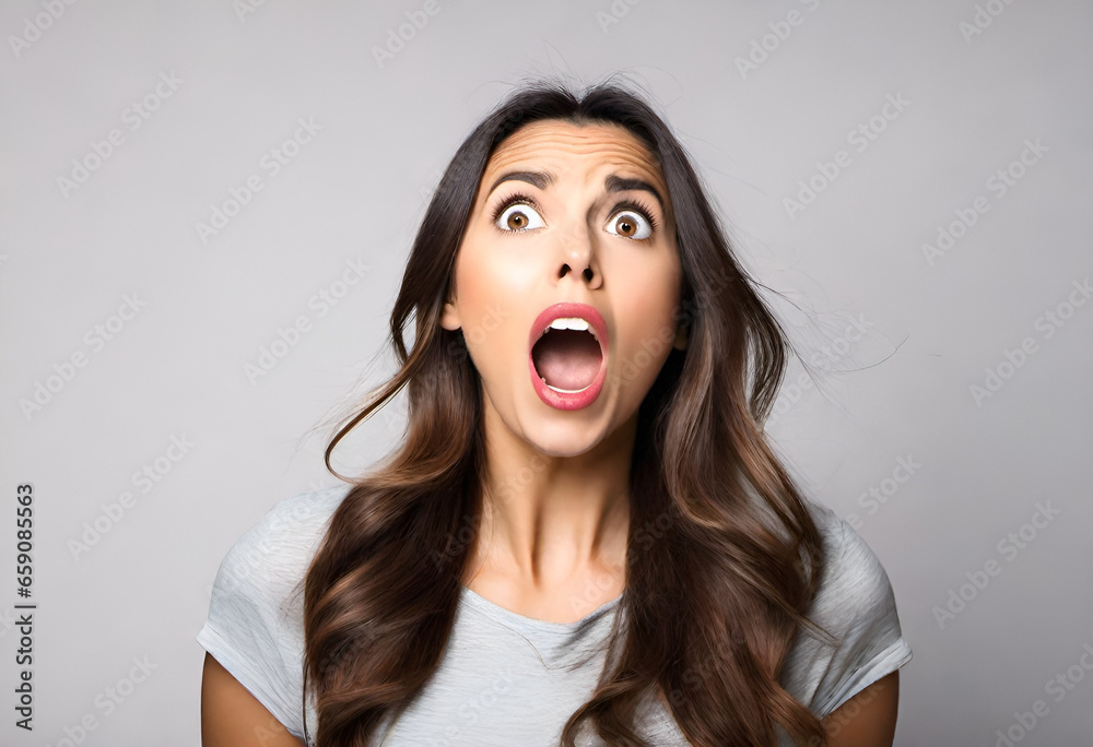 portrait of a sad woman portrait of a shocked woman in minimal style portrait of a sad woman portrait of a shocked woman in minimal style