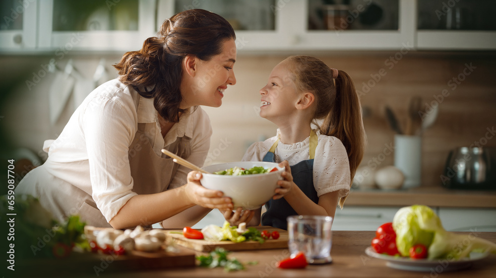 Happy family in the kitchen. Happy family in the kitchen.