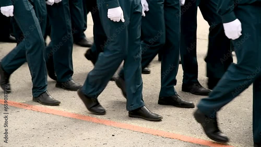 The parade of soldiers