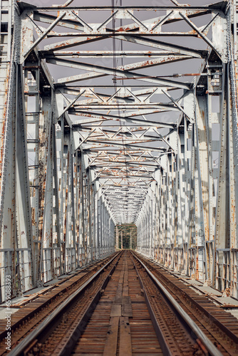 railway bridge simmetric photo