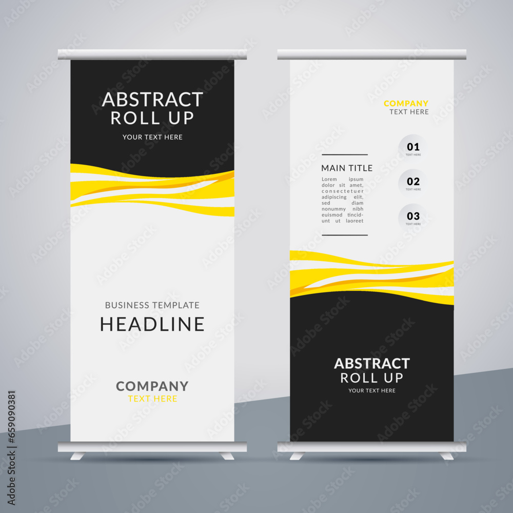 great business stand banner design with modern shape.