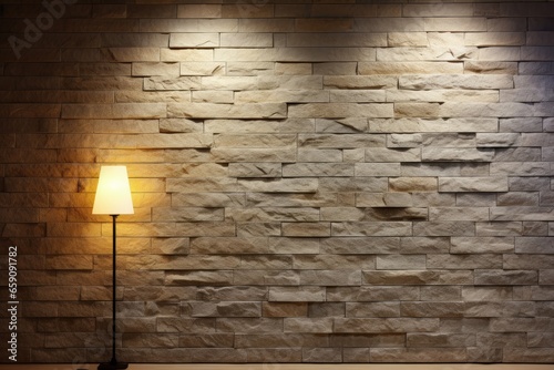 stone wall lamp decoration in modern interior