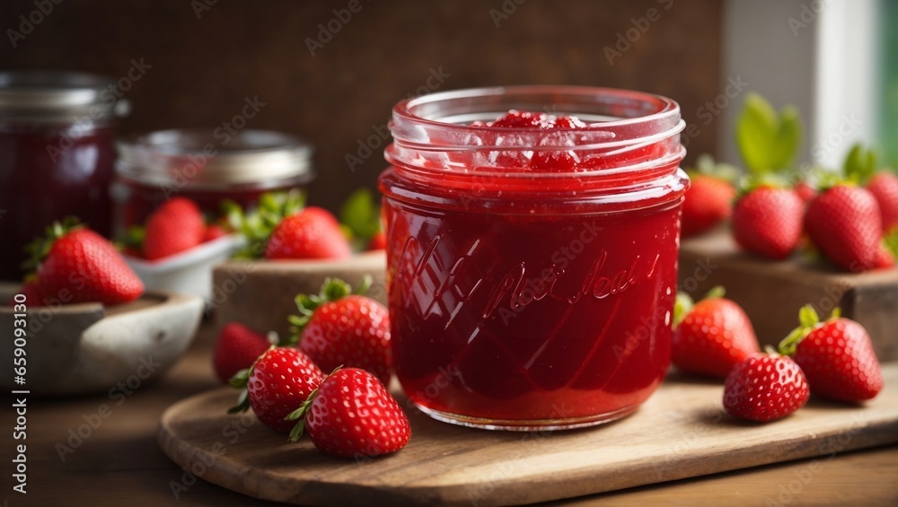 strawberry jam in a jar
strawberry jam in a jar