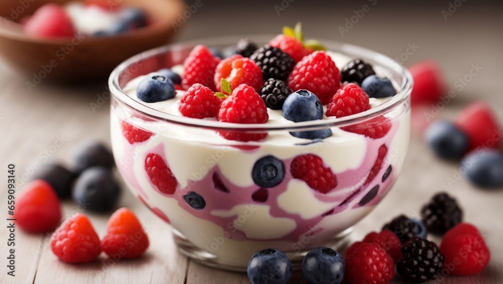 yogurt with berries
yogurt with berries