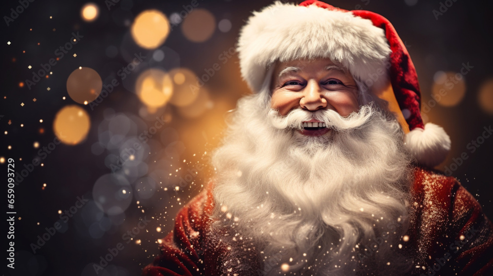 Happy Santa Claus, he is happy because he is going to deliver Christmas gifts, image created with artificial intelligence
Happy Santa Claus, he is happy because he is going to deliver Christmas gifts, image created with artificial intelligence