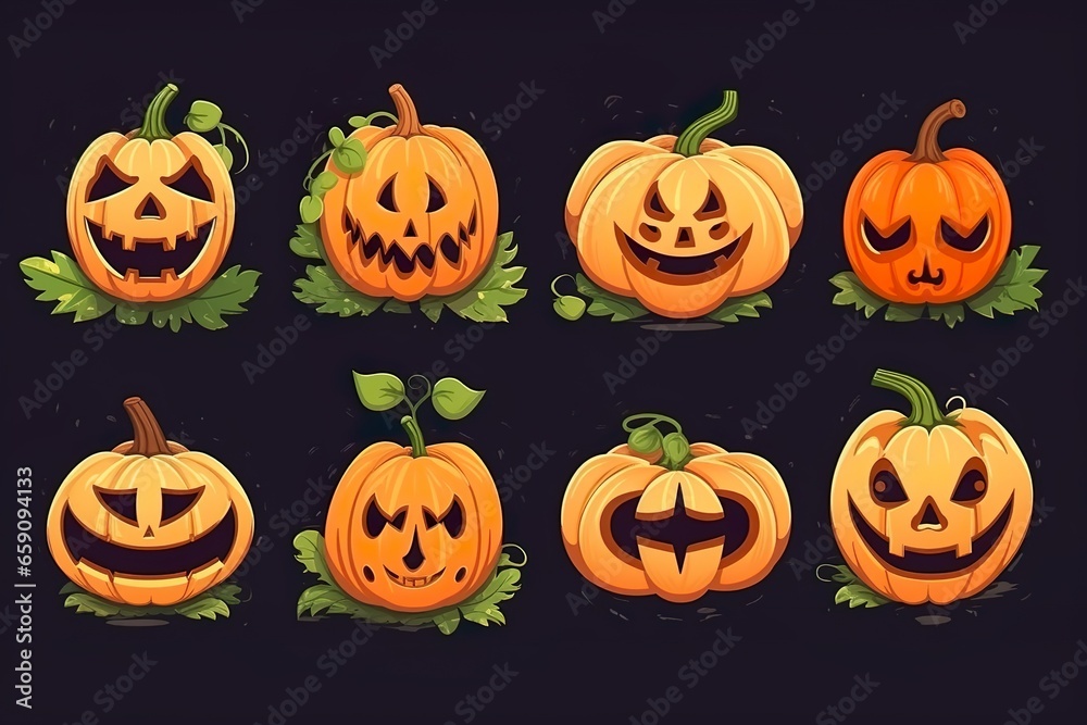 Halloween Pumpkin illustration made wit AI Generated Halloween Pumpkin illustration made wit AI Generated