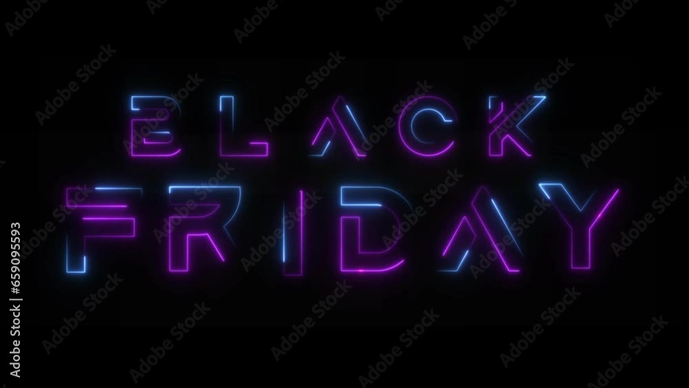 black friday neon motion graphic alpha channel black friday neon motion graphic alpha channel