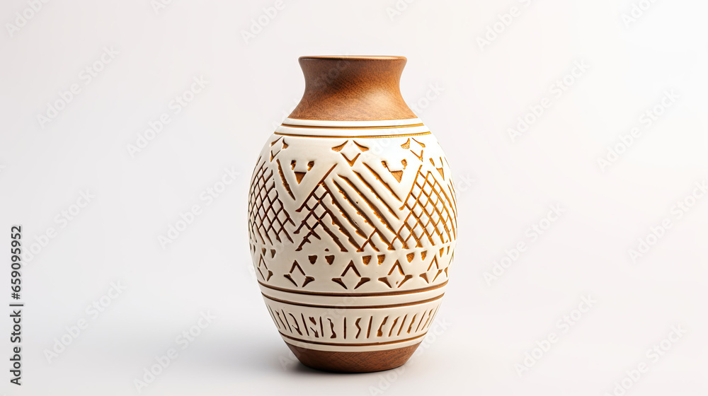 art ceramic vase isolated