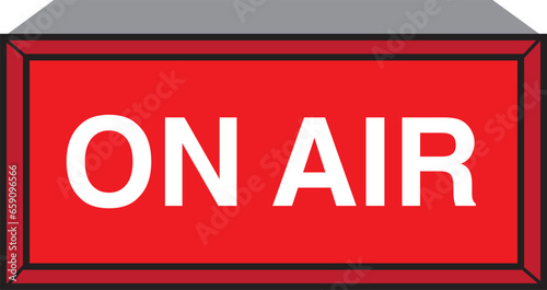 On air radio logo design vector template