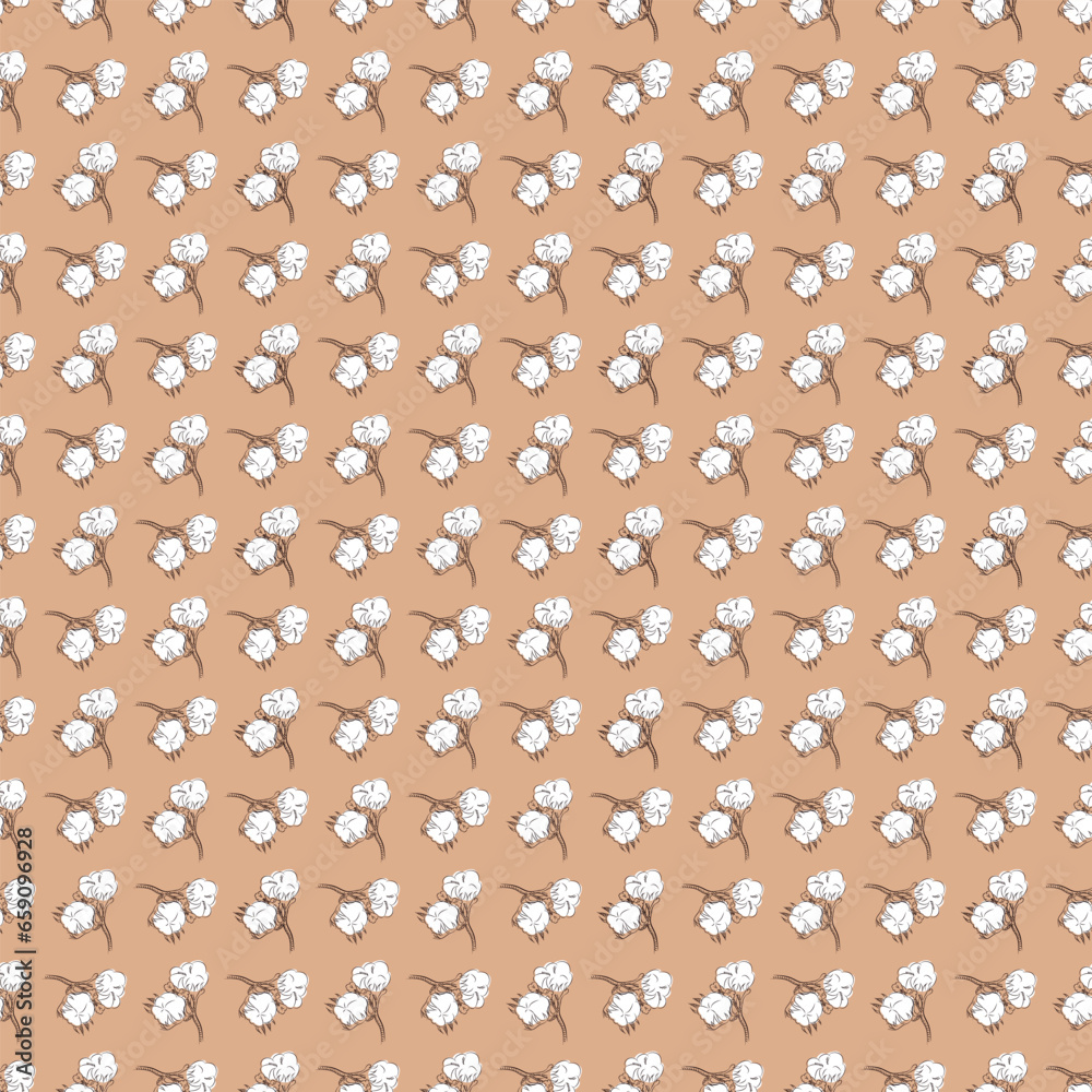Cotton Seamless Pattern Design Cotton Seamless Pattern Design