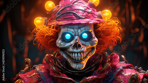 spooky Halloween monster Clown