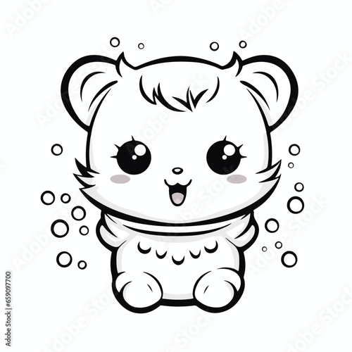 Cobratshirt design graphic, cute happy kawaii style, clear outline,