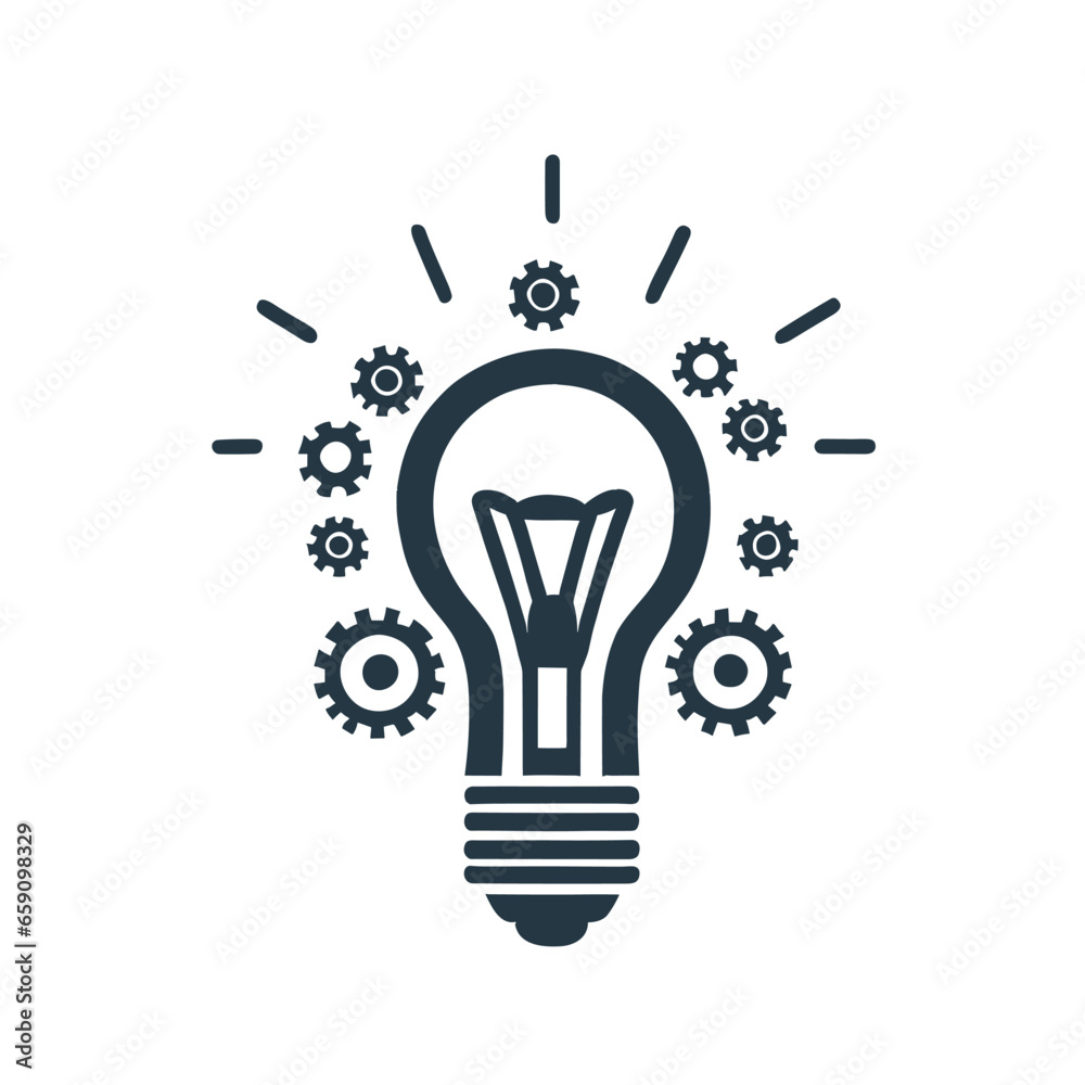 mechanical idea light bulb illustration mechanical idea light bulb illustration