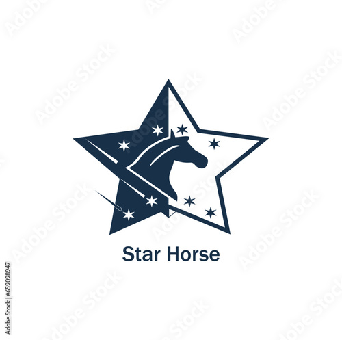 star horse logo concept