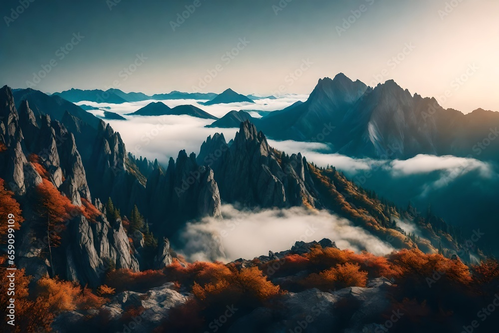 Fog over the mountains