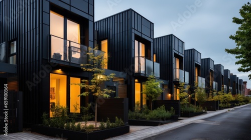 Modern Modular Private Black Townhouse   © DVS
