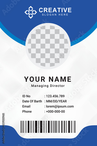 Modern ID Card Design office ID card  Card templates
